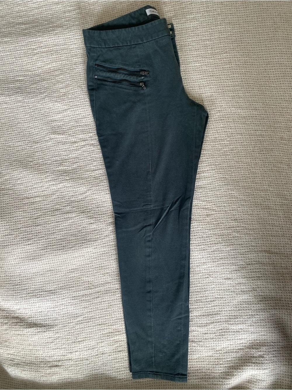 Calvin Klein Skinny Moto Jeans in Dark Green